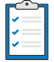 Clipboard with a checklist